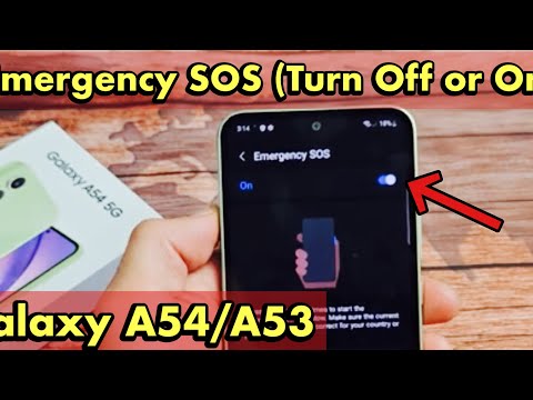 Galaxy A54/A53: How to Turn Emergency SOS (Safety & Emergency) OFF & ON