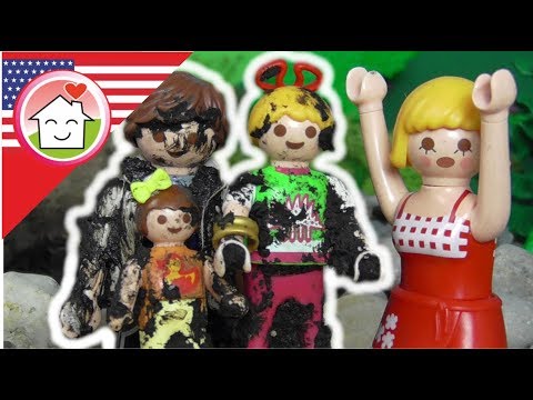 Playmobil video english Mud Bath - The Hauser Family kids cartoons