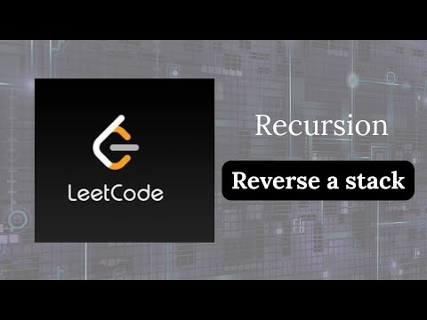 Reverse A Stack Leetcode Question Recursion Code_withanjali