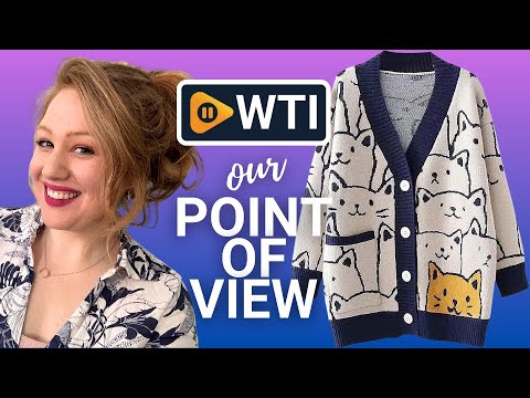 VDWIP Women Cardigan Sweater Cartoon V Neck Button Down Open Front Cat Print Knit Cardigan Vintage Sweater Outwear Large Navy - WTI product video review