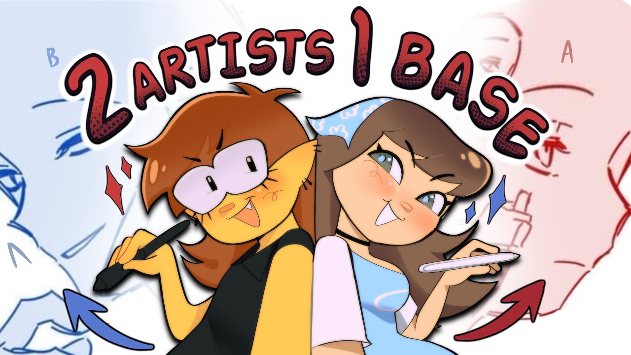 2 ARTISTS 1 BASE CHALLENGE (x2) FEAT. @KelseyAnimated (Liene, speedpaint, commentary, OCS)