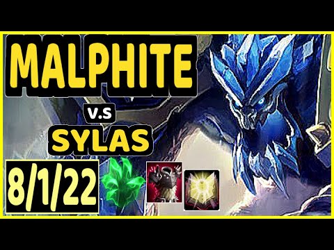 SLASHER1144 (MALPHITE) vs SYLAS - 8/1/22 KDA TOP CHALLENGER GAMEPLAY - NA