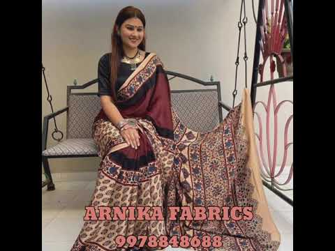 Ajrakh Printed Sarees