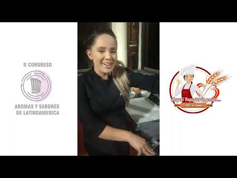 Pionono de chocolate y vainilla. II CONGRESO AROMAS Y SABORES DE LATINO AMÉRICA.Chef Anyeli Bonilla
