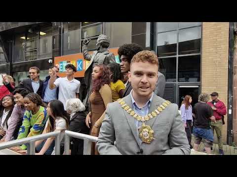 Great Anti Slavery campaigner Frederick Douglass statue unveiled in Belfast.