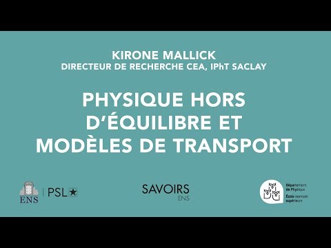 Kirone Mallick - Physique hors d’équilibre et transport