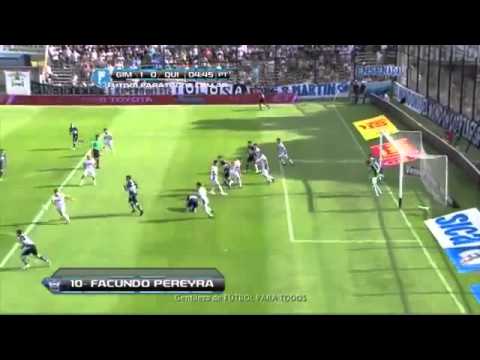 Gol de Pereyra  Gimnasia 1   Quilmes 0  Fecha 18  Torneo Inicial 2013  Fútbol Para Todos