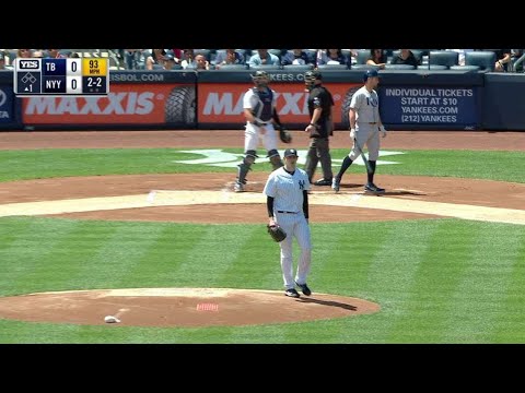 TB@NYY: Montgomery fans Bourjos in the 1st inning