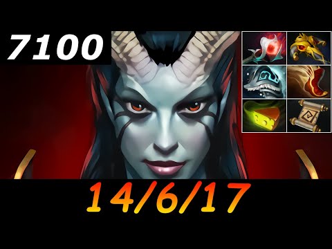Dota 2 Queen of Pain 7100 MMR 14/6/17 (Kills/Deaths/Assists) Ranked Full Gameplay