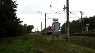 preview picture of video '[LG] Lietuvos Geležinkeliai - Lithuanian Railways EMU tovards Vilnius seen just after...'