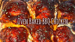The Best Crispy Oven Baked BBQ Chicken Thighs