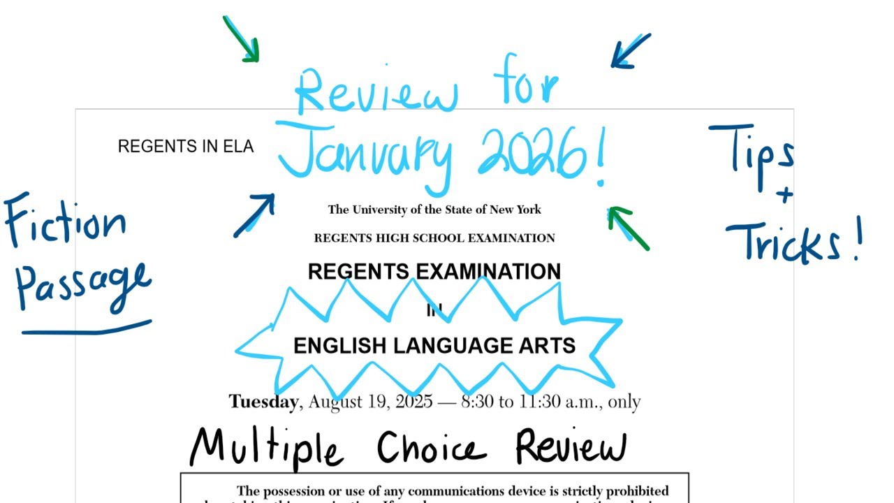 [NEW] August 2025 English Language Arts (ELA) Regents Review (Part 1, Passage A, FICTION)