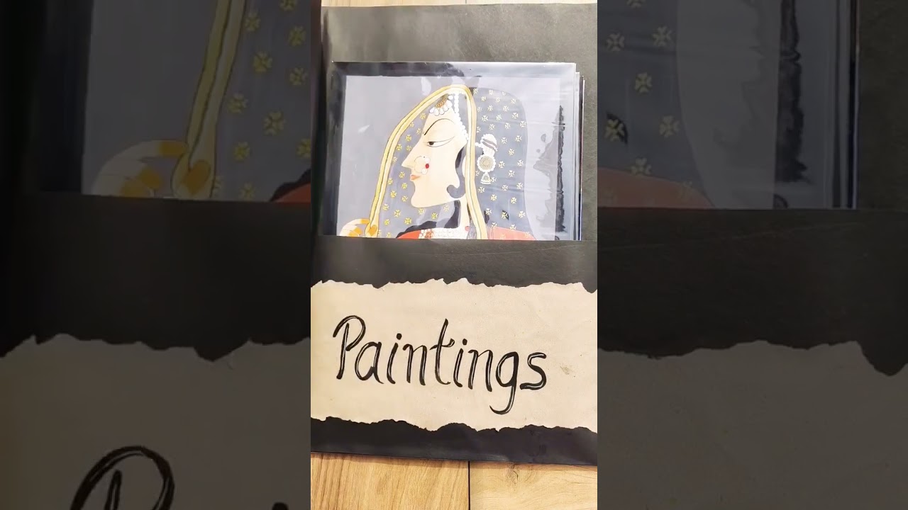 DIY Portfolio 🎨🧑🏻‍🎨 #fineart #projectideas #filecover #class12 #painting #shorts