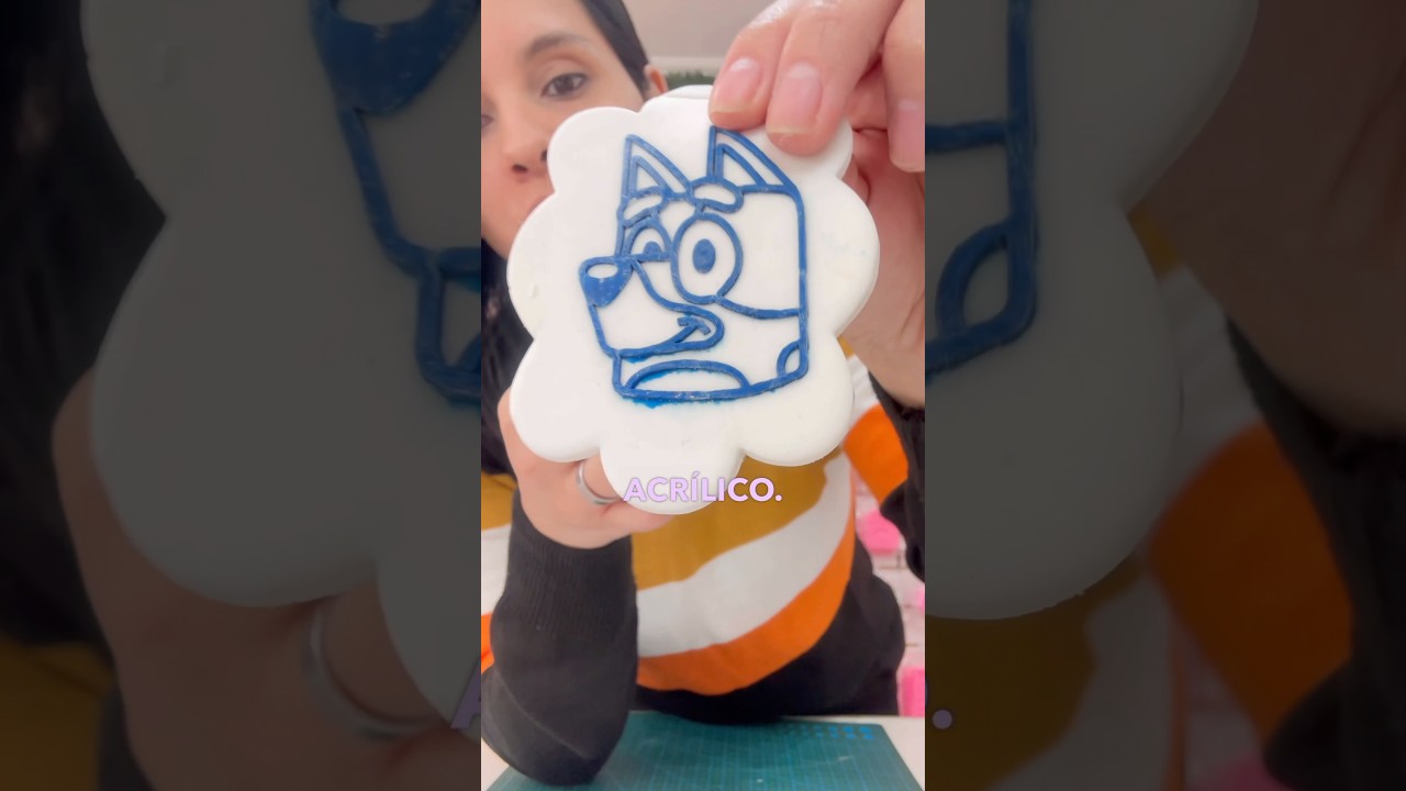 Video de acrilico bluey y bingo bifaz + cortante nubecita