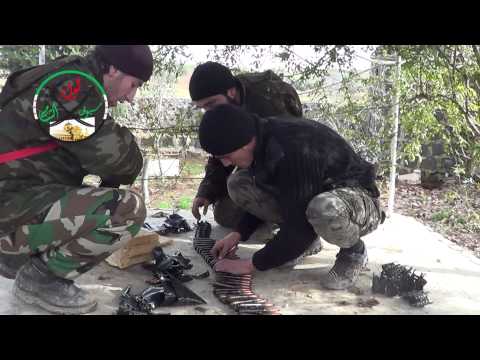 التجهيز للتصدي للطيران الحربي التابع للنظام من قبل لواء سيوف الشام في مطار منغ العسكري في محافظة حلب