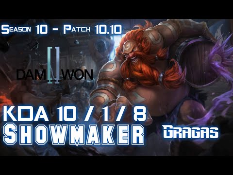 DWG Showmaker GRAGAS vs SYNDRA Mid - Patch 10.10 KR Ranked