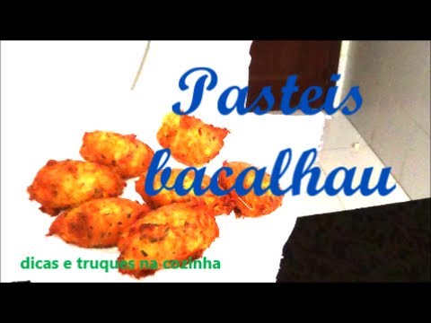 receita pasteis de bacalhau com massa de  batata ( canal chantilly com chocolate )