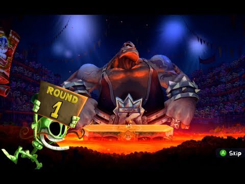 Rayman Legends 100% Walkthrough Part 17 - World 3 Boss - Wrestling With a Giant!