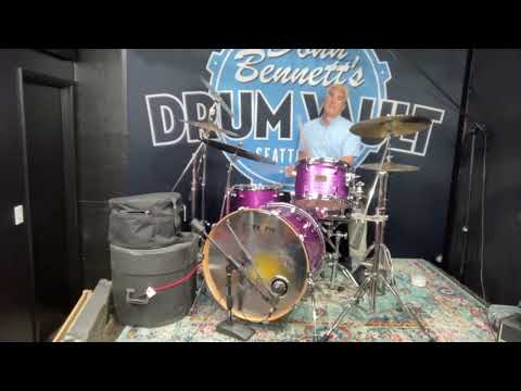 Frank Ferrer's Guns N Roses, Pork Pie, 2016 Drum Set, 24",16",14",13",12" Purple Sparkle. Signed! Authenticated! image 22