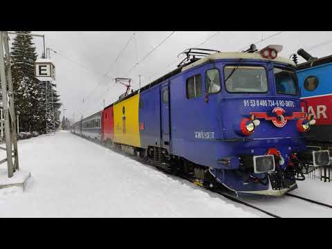 Tren IR1634 Brasov - Bucuresti Nord intra in Predeal cu 40-0734-6 a depoului Ploiesti - 17.01.2021