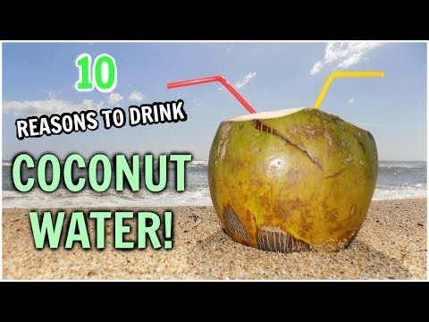 BENEFITS OF DRINKING COCONUT WATER! Weight Loss, Hair Growth, Hangovers, Anti-Aging, Glowing Skin