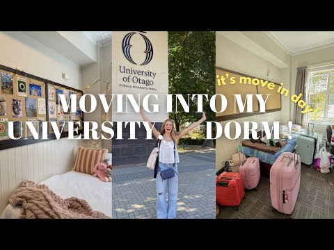 IT'S UNI MOVE IN DAY- setting up my room, emotional goodbye's! 📍Otago University, Dunedin