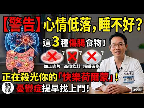 總是心情低落、晚上睡不好？根本不是你想太多！這 3 種傷腸食物，正在殺光你的「快樂荷爾蒙」，憂鬱症提早找上門！#健康科普 #podcast