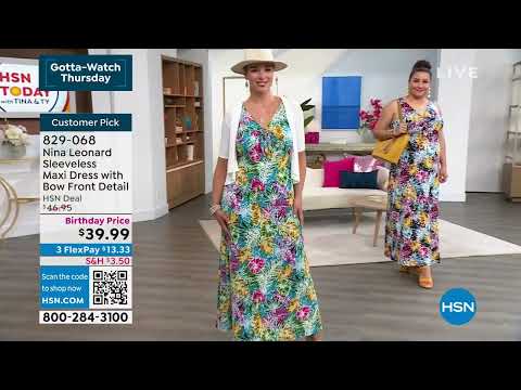 Nina Leonard Maxi Dress