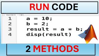 How to Run MATLAB Code | MATLAB Tutorial for Beginners