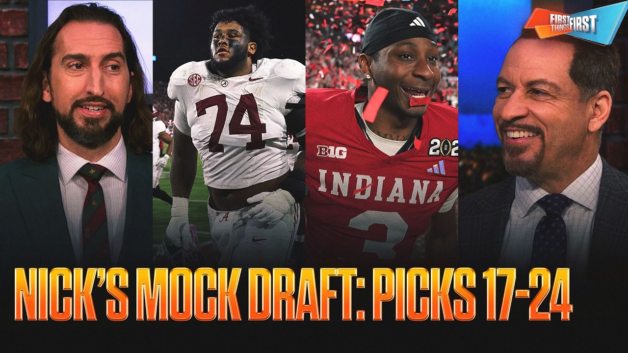 Eagles take Kadyn Proctor instead of WR, Chargers pick Omar Cooper Jr in Nick's Official Mock Draft