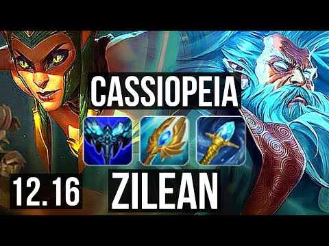CASSIOPEIA vs ZILEAN (MID) | 11/1/4, Legendary, 600+ games, 900K mastery | KR Master | 12.16