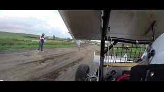 preview picture of video 'Young Racing 55 - 1st Feature on 8/16/14- 360 Sprint Car Races: I-90 Speedway, Hartford, SD'
