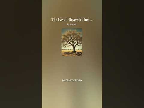 The Fast: I Beseech Thee