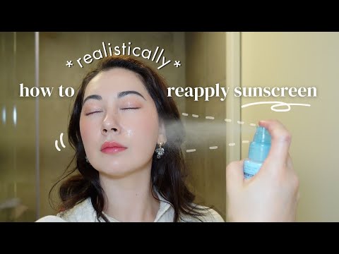 How to reapply sunscreen over makeup