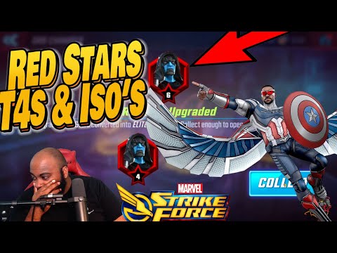 Captain America Sam Red Star & Orb Opening, T4s and Iso Recommendations - Marvel Strike Force - MSF