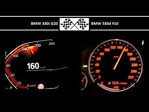 BMW 330i G20 VS. BMW 530d F10 - Acceleration 0-100km/h