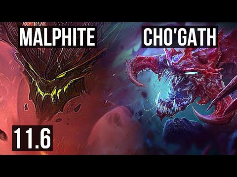 MALPHITE vs CHO'GATH (TOP) | 7/0/15, Godlike, Rank 15 Malph | NA Grandmaster | v11.6