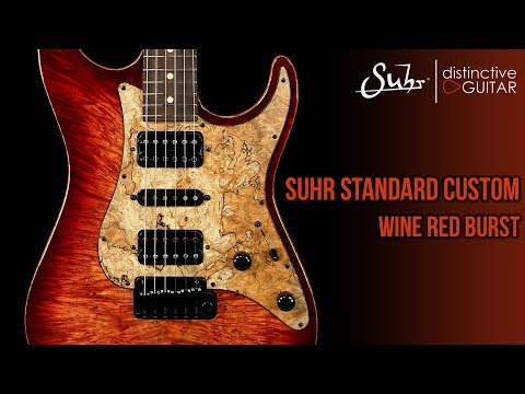 Suhr Standard Custom w/ Spalted Maple Guard | Trans Wine Red Burst