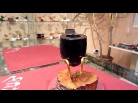 Pipa ebano chubby bent fatta a mano - www.paronellipipe.it