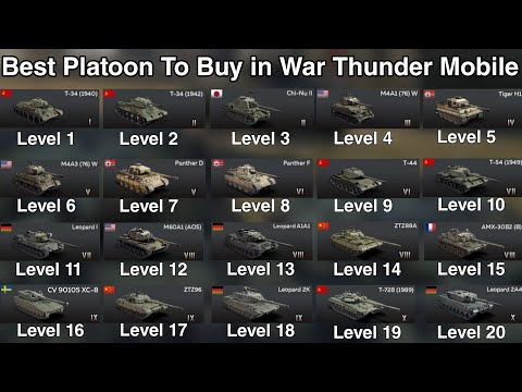Best Platoons To Buy in War Thunder Mobile!