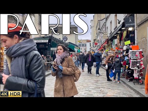 🇫🇷[PARIS 4K] WALK IN PARIS "BEAUTIFUL  MONTMARTRE PARIS WALK" (4K60 FPS VERSION) 14/FEBRUARY/2024