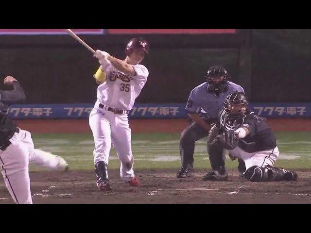 【6回裏】4番の仕事!! イーグルス・島内宏明 レフトへのタイムリーヒットを放ち逆転に成功!! 2022年8月3日 東北楽天ゴールデンイーグルス 対 千葉ロッテマリーンズ