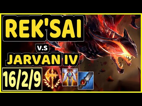 4LAN (REK'SAI) vs JARVAN IV - 16/2/9 KDA JUNGLE GAMEPLAY - BR Ranked MASTER
