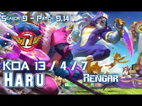 SKT T1 Haru RENGAR vs GRAGAS Jungle - Patch 9.14 KR Ranked