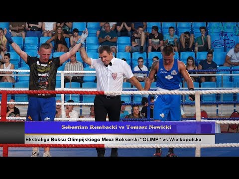 Ekstraliga Boksu Olimpijskiego Mecz Bokserski Olimp Sebastian Rembacki VS Tomasz Nowicki