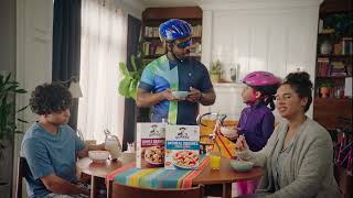 Quaker Father recording a tiktok with his daughter