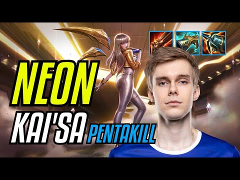 NEON - KAI'SA vs JINX ADC - EUW GRANDMASTER - PATCH 11.8 PENTAKILL