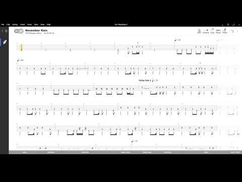 November Rain ( Guns N'Roses ) ,Tablatura e base Senza Basso - Backing bass track