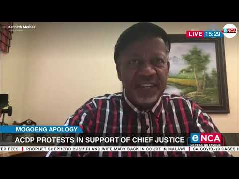 Discussion ACDP protests in support of Chief Justice