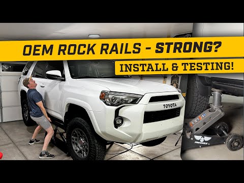 Toyota 4Runner OEM Rock Sliders?? Install & Test!